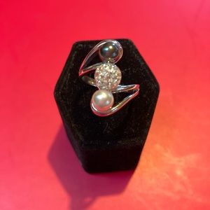 TOCARA Katy Ring Crystalux, Swarovski Crystal Pearls …